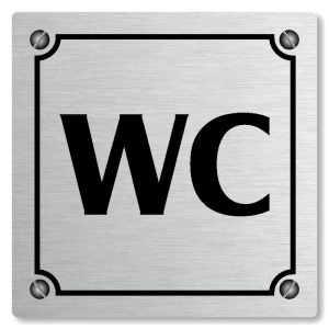 WC, 100x100mm, stříbrná, Kansas
